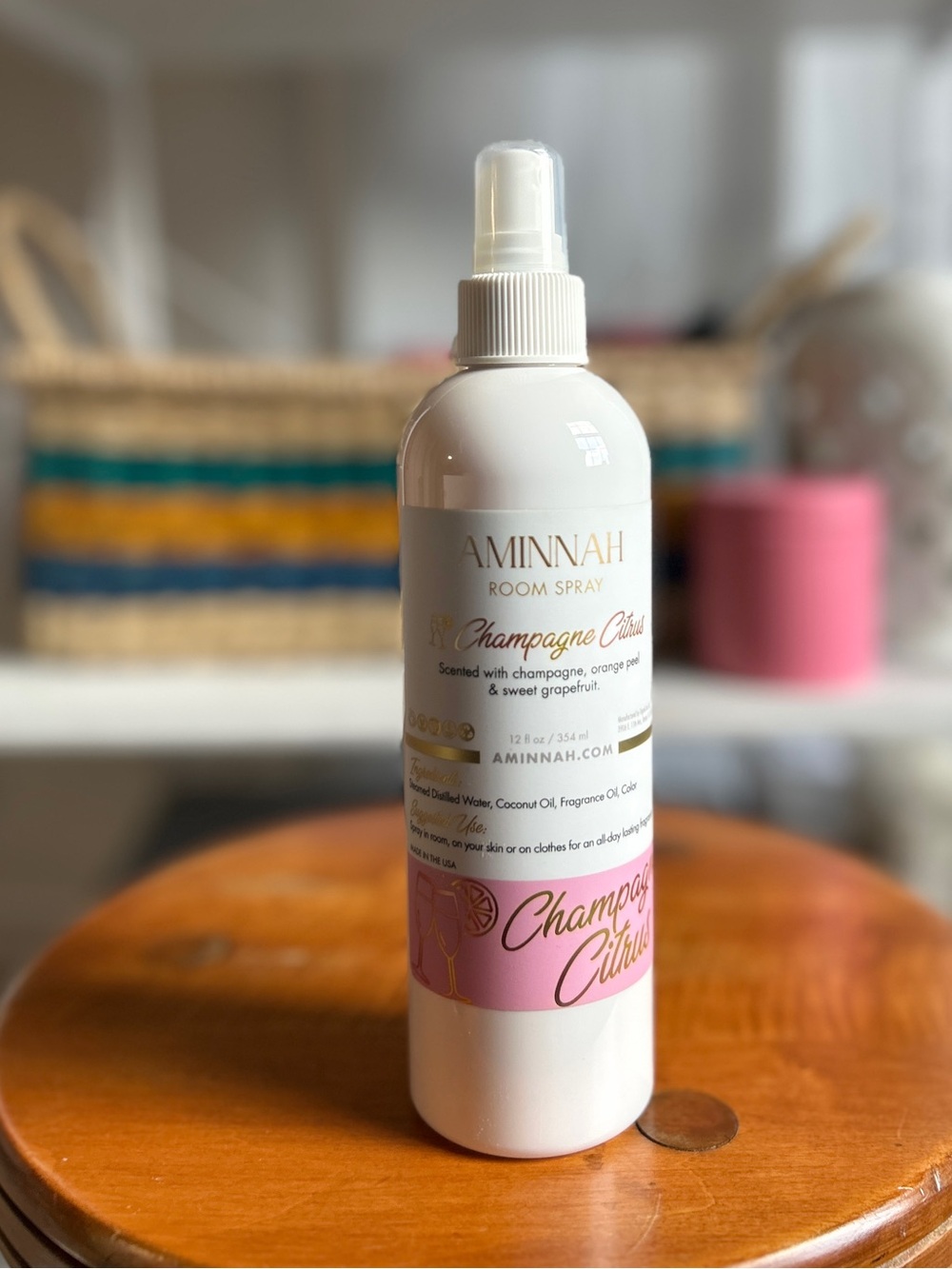 Champagne Citrus Room Spray - White